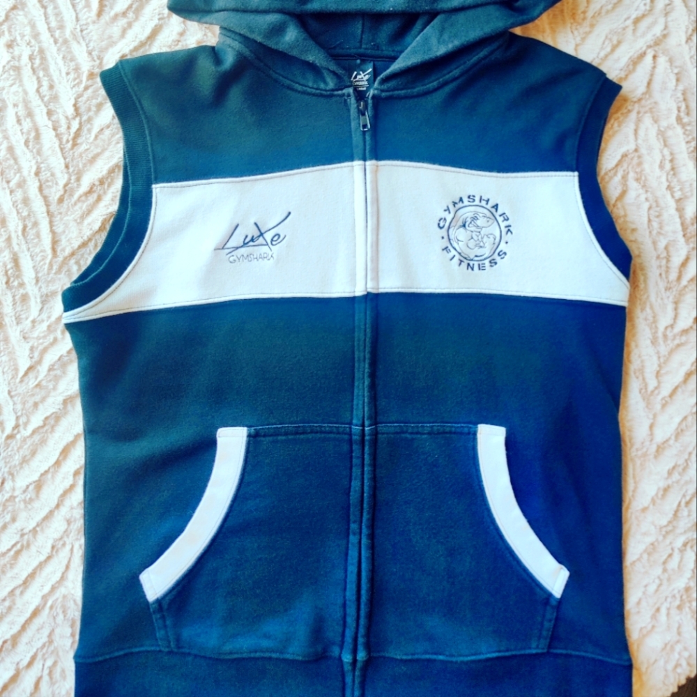 Black Gymshark Tank Zip-Up Hoodie